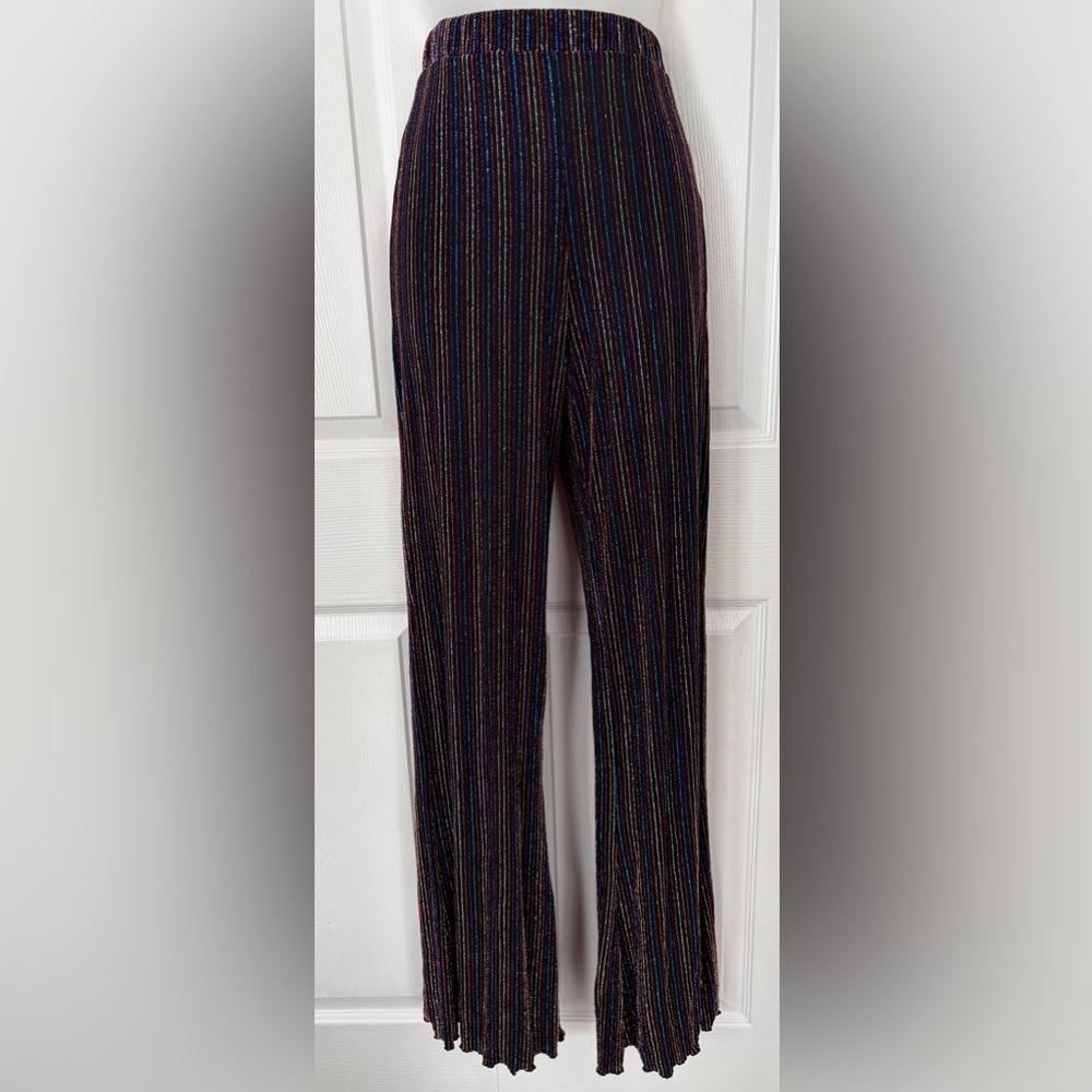 REVOLVE House of Harlow 1960 Lora Pants in Noir Flare Metalic Stripes size Small - Picture 2 of 13